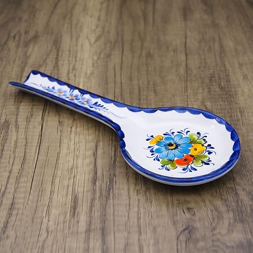Miniatura 4 de Faireal Cerámica portuguesa Alcobaça - Cuchara de cocina pintada a mano para estufa, azul, blanco, rojo, verde, amarillo (AVID-810)