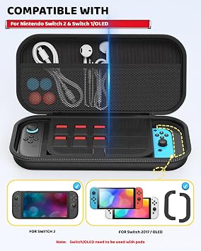Klipdasse Switch 2 Dock for Nintendo Switch 2 (2025), Switch 2 Slim Carry Case