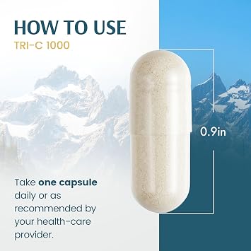 Vykee Nutrition Tri-C 1000 Triple-Source Vitamin C Complex 1,000 mg | Promotes Overall Wellness Vegan, Non-GMO, Gluten-Free, 120 Count