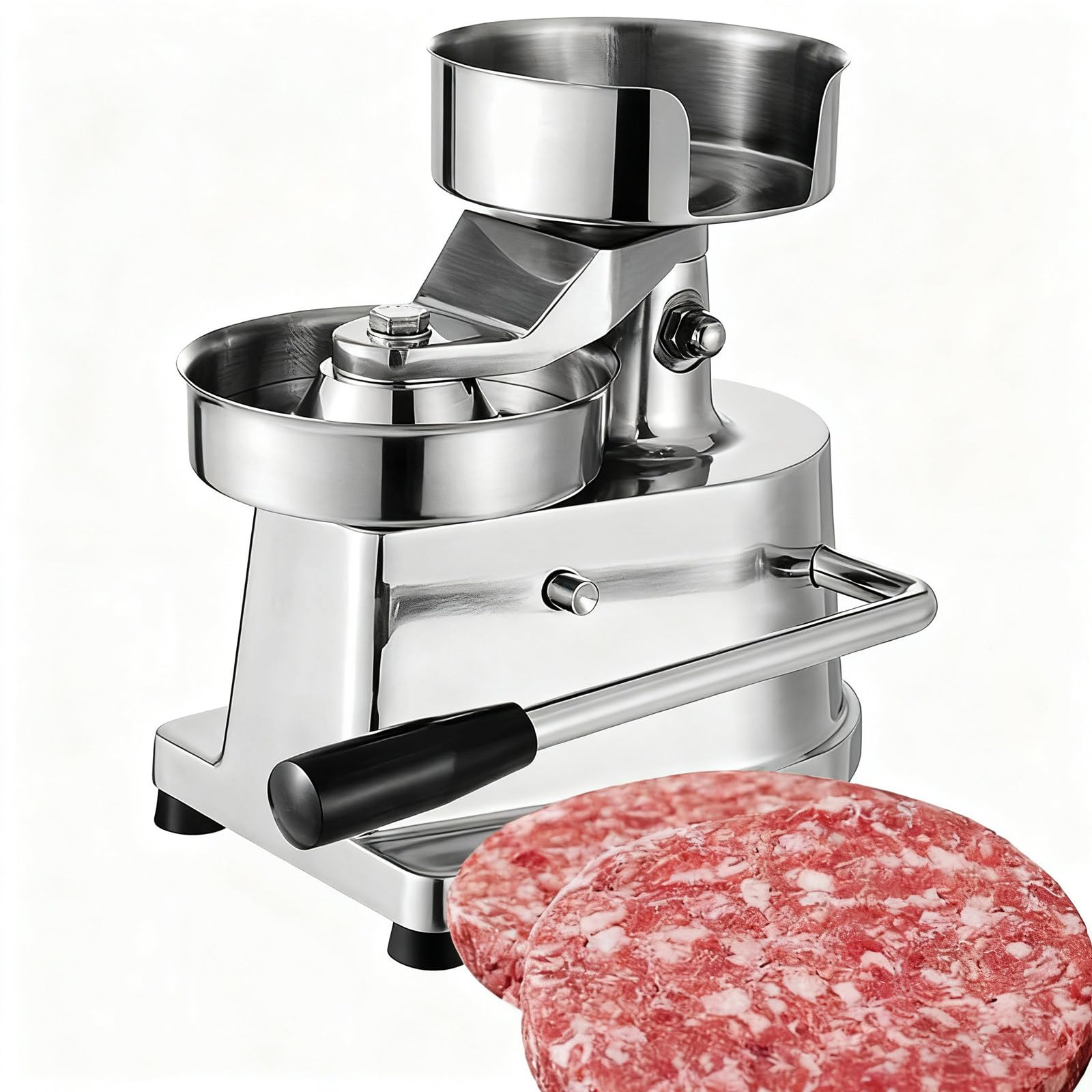 Kommerzieller Burger-Maker, robuste Hamburgerpresse aus Edelstahl für professionelle Küchen, 15,2 cm Burgerpresse Patty Maker mit Patty Papers