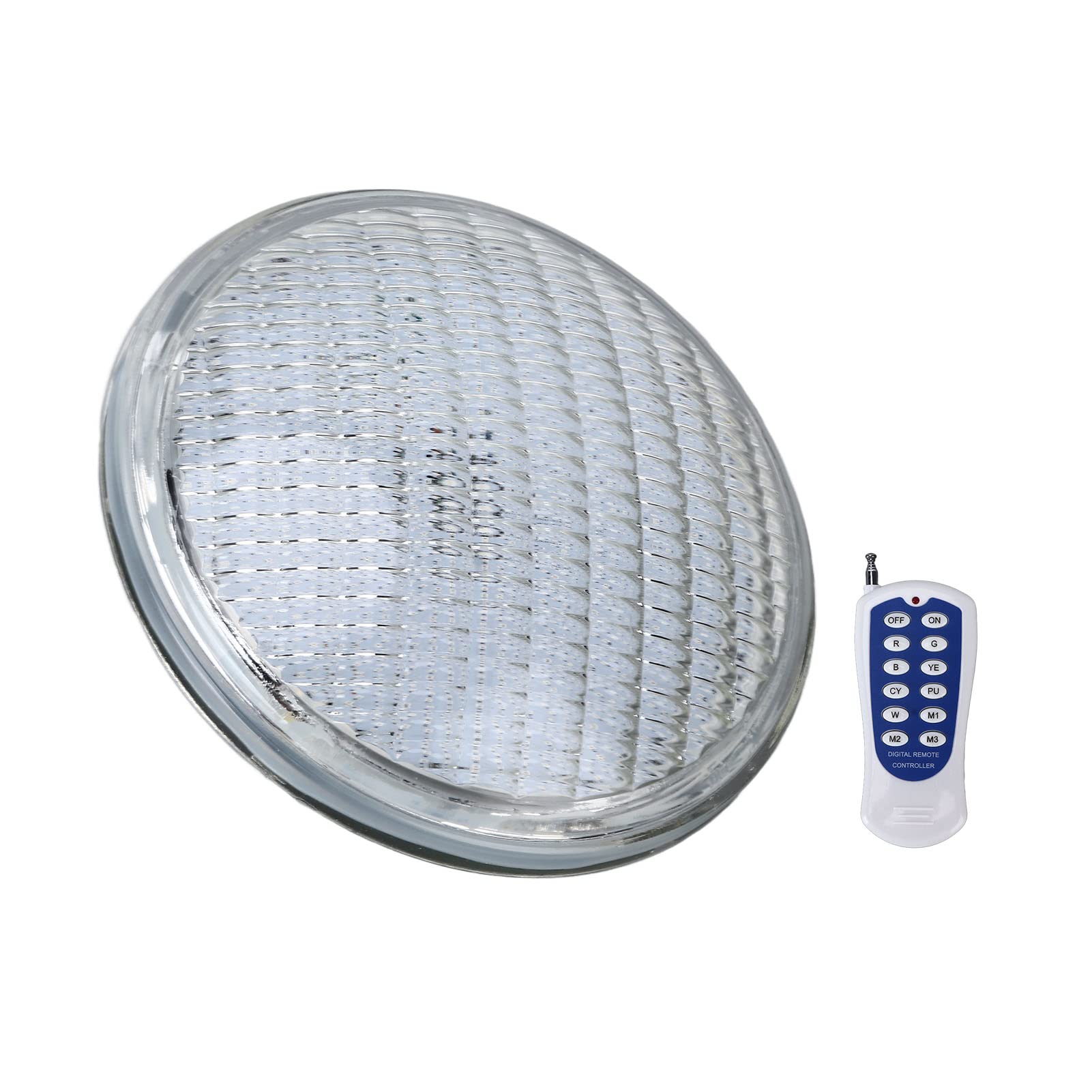 18 W LED-Poolleuchte mit 12-Tasten-Fernbedienung, RGB-Farbwechsel, IP68, 12 V Niederspannungs-Unterwasserleuchte für Schwimmbrunnen, Landschaft
