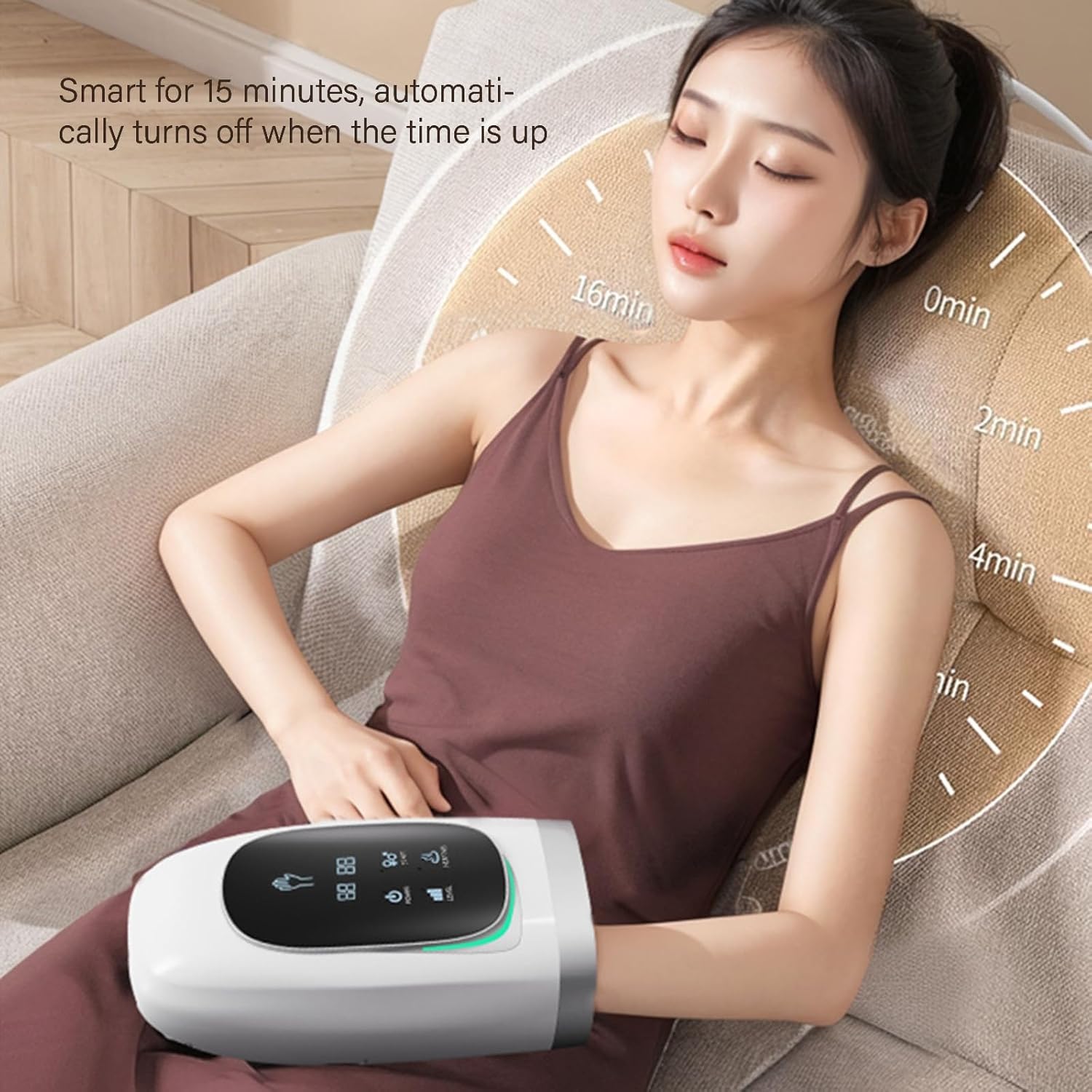 Massaggiatore Manuale Senza Fili, Guanti Massaggianti Con Funzione Di Compressione E Riscaldamento, 3 Modalità Di Massaggio, 3 Livelli Di Intensità, Design Ricaricabile Da 1800 MAh, Per Artrite