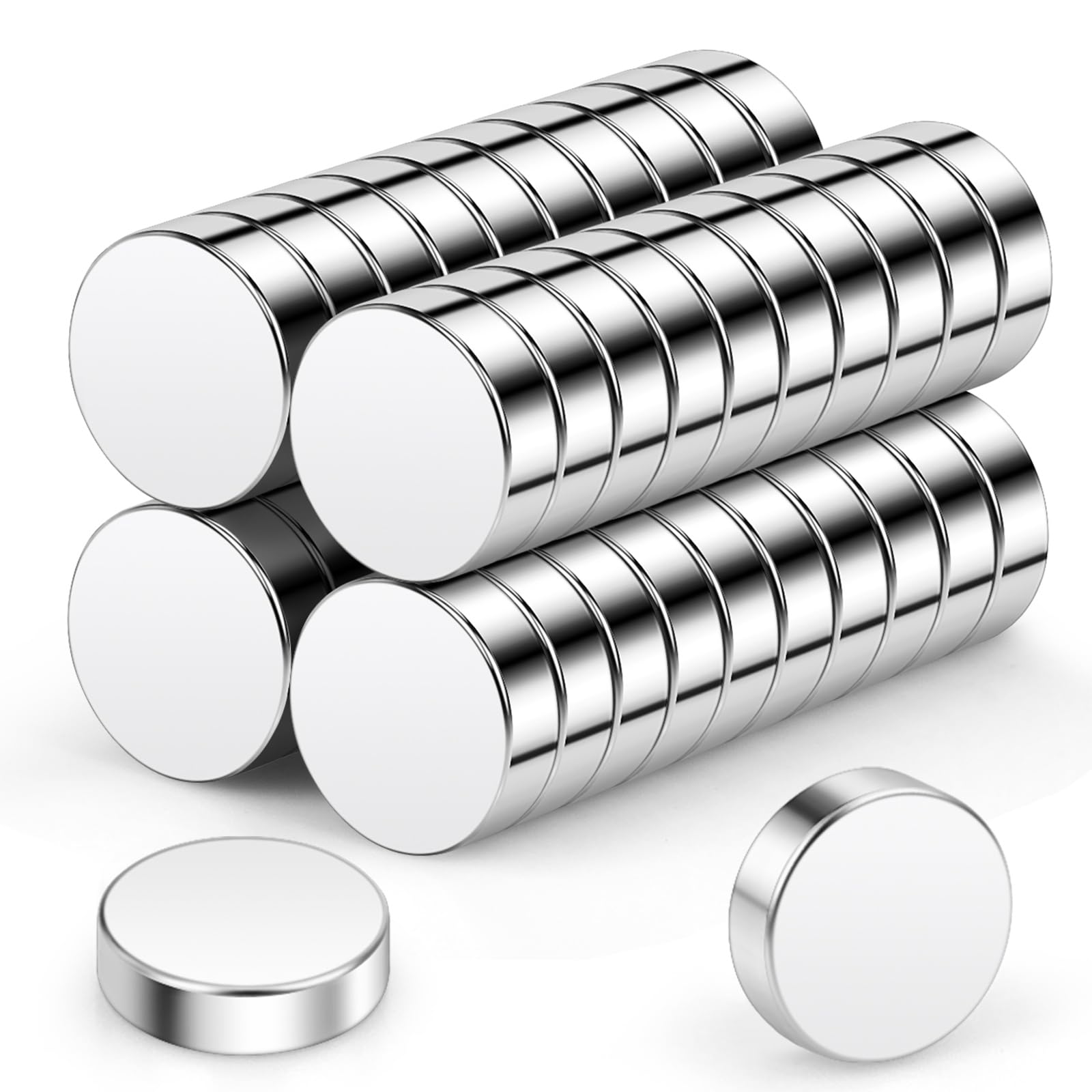 Wukong Neodym Magnete 10x3mm | 40 Stück, Extre Stark Mini Magnete Runde Kleine Magnete für Magnettafel für Pinnwand Magnettafel, Kühlschrank, Handwerk, Büro, Küche