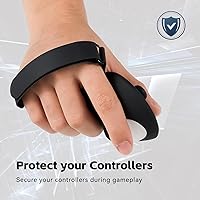 Vista 5 de HCHRVR Controller Grips Cover Compatible with Meta Quest 3 Accessories, Anti-Throw Silicone Grips Cover Protector with Knuckle Straps,Non-Slip