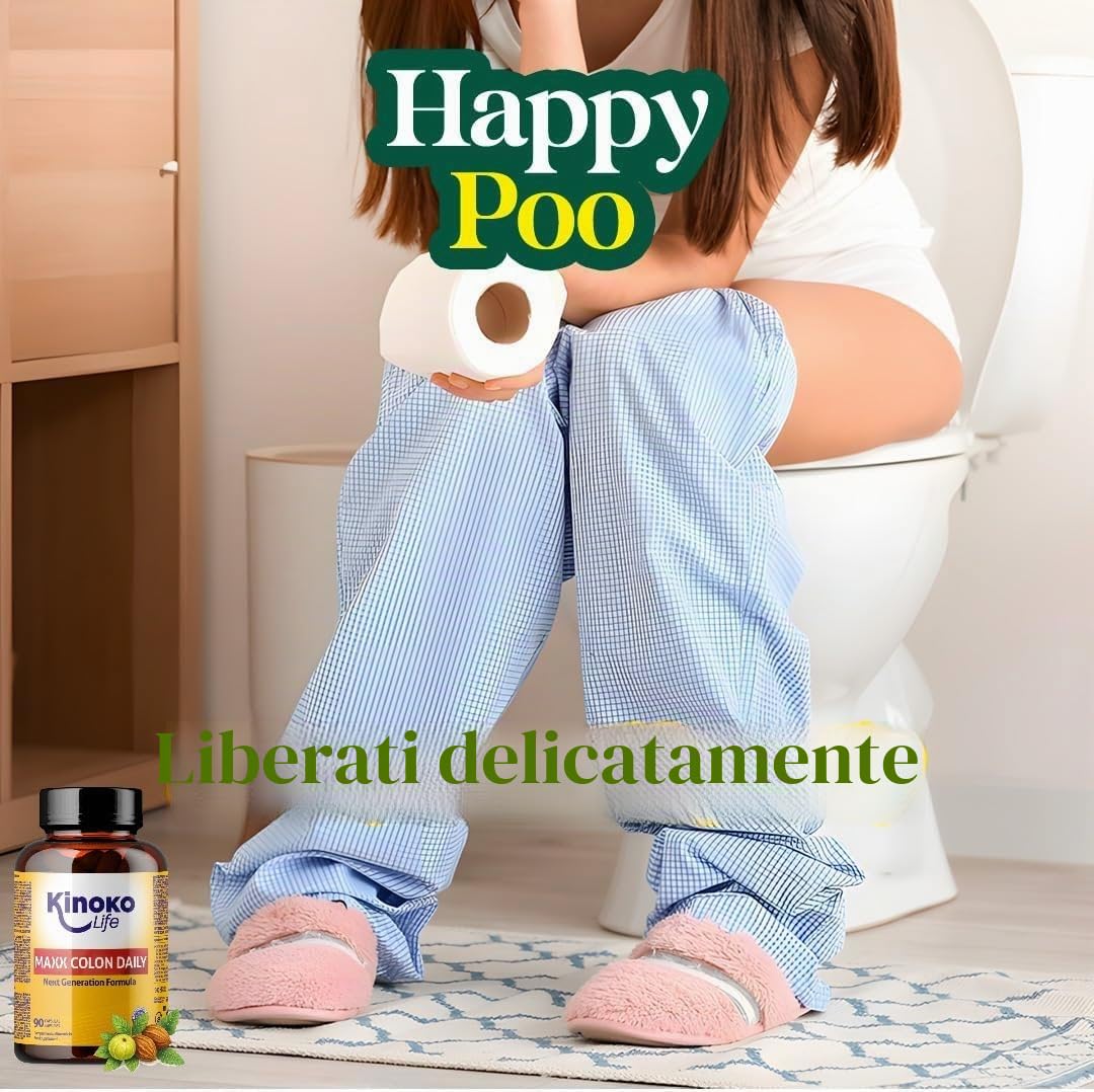 MaXX COLON DAILY – Lassativo Naturale e Sollievo dalla Stitichezza | Triphala + Psyllium (Fibre Prebiotiche) | Regolarità, Transito Intestinale e Riduzione dei Gas (90 Capsule)
