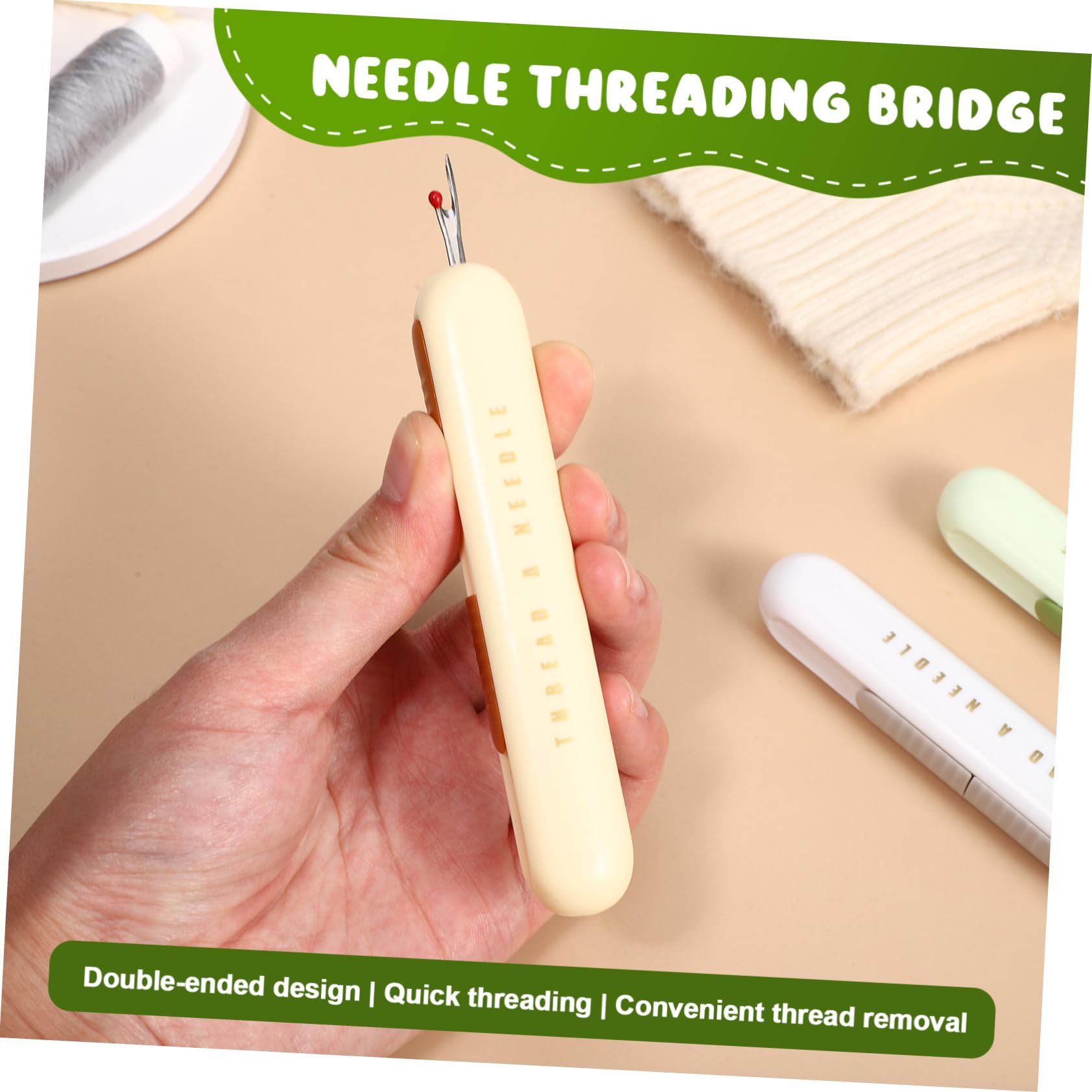 TEHAUX 15piezas Needle Threader Seam Herramienta De Costura Enhebradores De Aguja Para Coser Mano