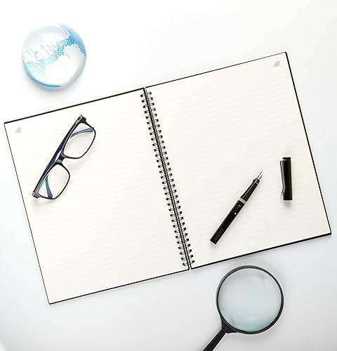 Miniatura 7 de Selarde - Cuaderno multiusos, tapa dura, 80 hojas160 páginas con línea divisora de página media, papel de 8.5 x 11 pulgadas, 3.17 ozm,