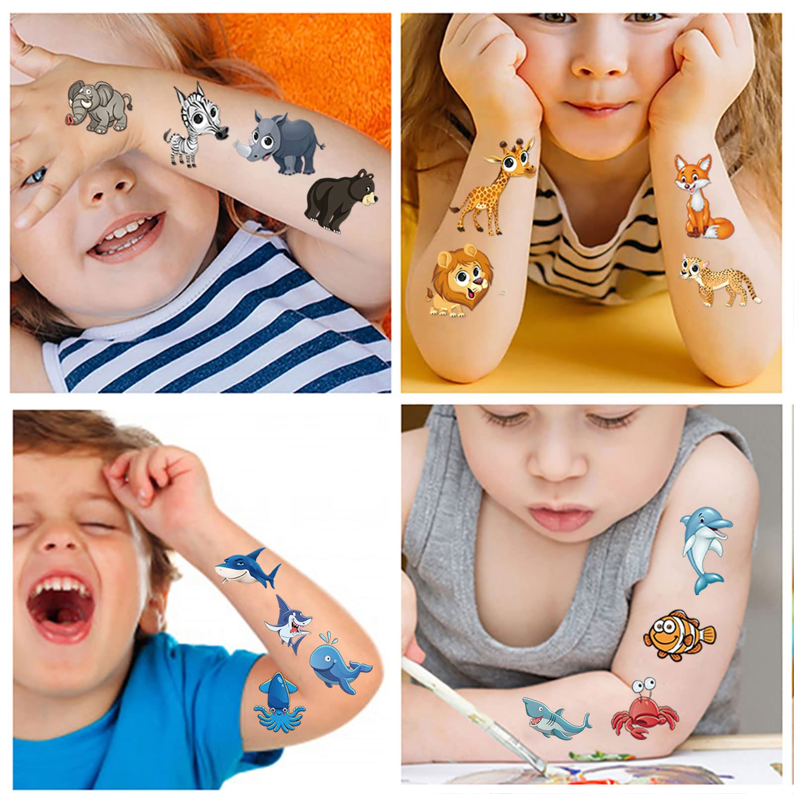 60 hojas de tatuajes temporales para niñas para niños, impermeables, tatuajes adhesivos para niños, adecuado para fiestas de cumpleaños, grupo (60 hojas 60 hojas de tatuajes temporales para niñas para niños, impermeables, tatuajes adhesivos para niños, adecuado para fiestas de cumpleaños, grupo (60 hojas