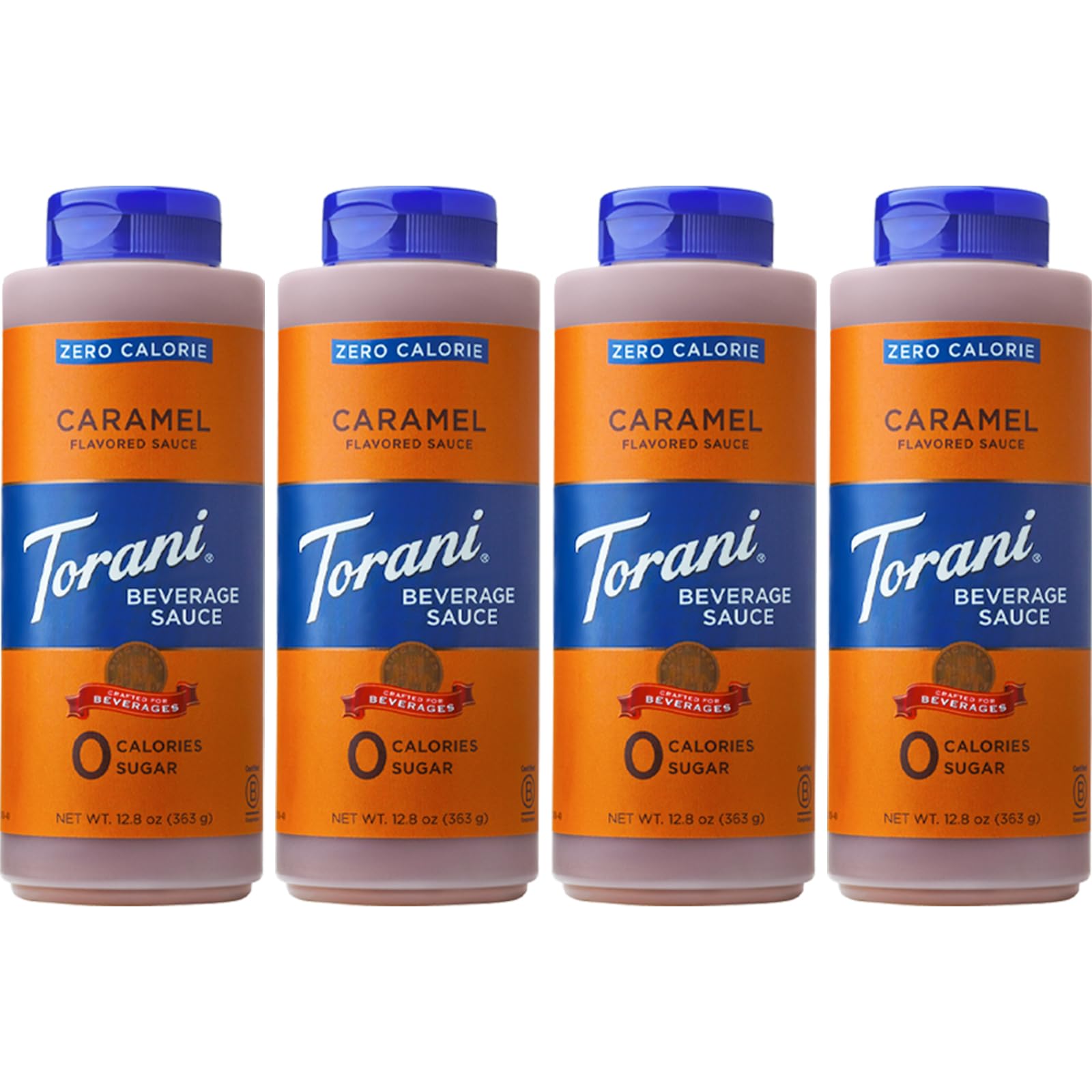 Zero Calorie Caramel Dessert & Drink Sauce, 12.8 fl oz (Pack of 4)