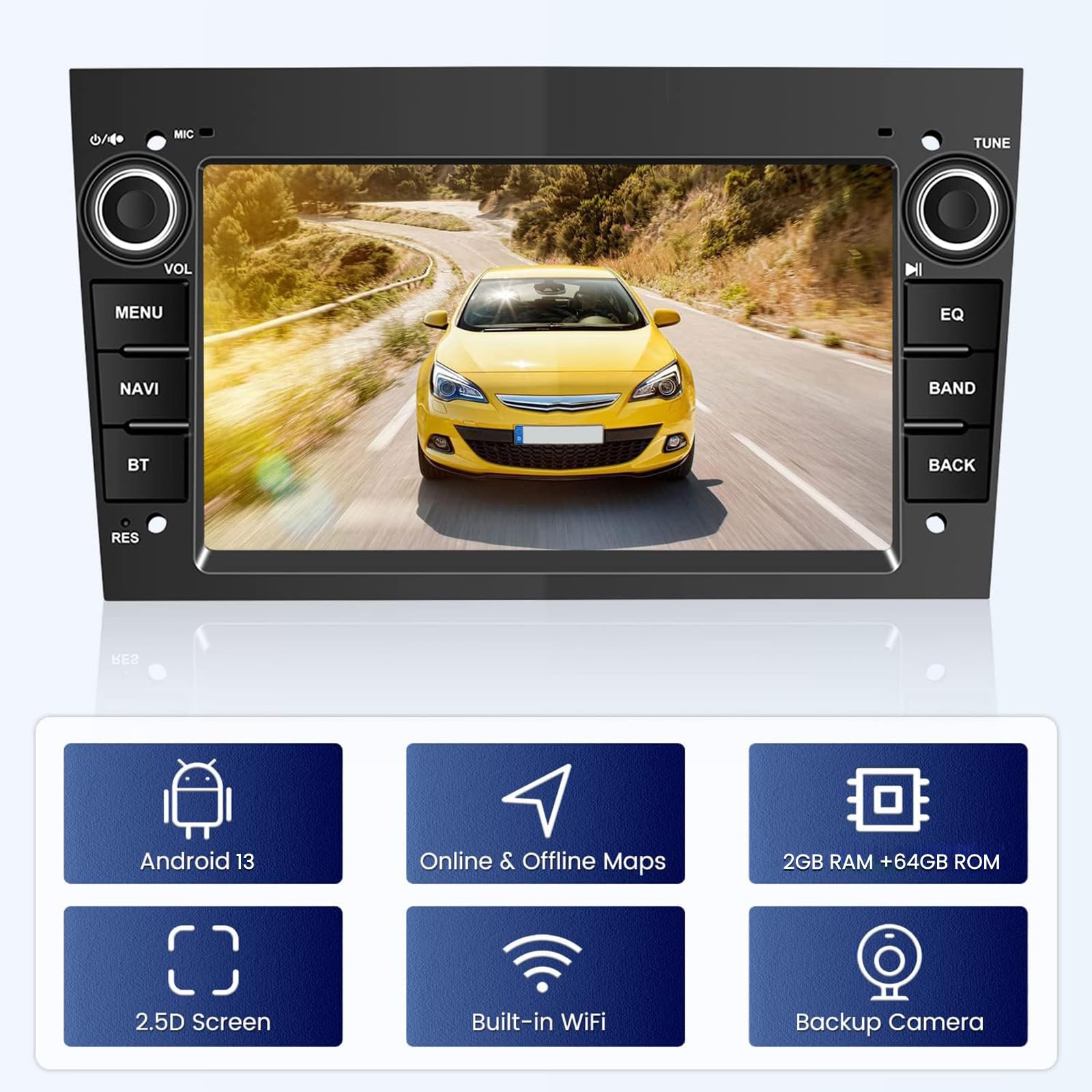 Autoradio Android 8 Pollici Per Opel - 2 Din, Android 14, 2GB+32GB, Wireless CarPlay, Per Corsa/Astra/Zafira - Foto 7