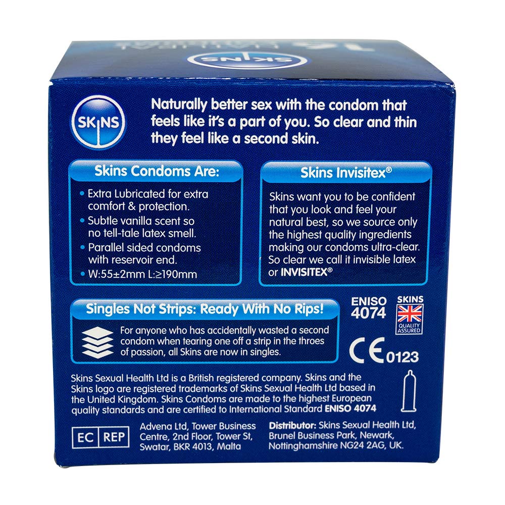 Skins Natural UltraClear Condoms Multipack. No Latex Smell And Extra