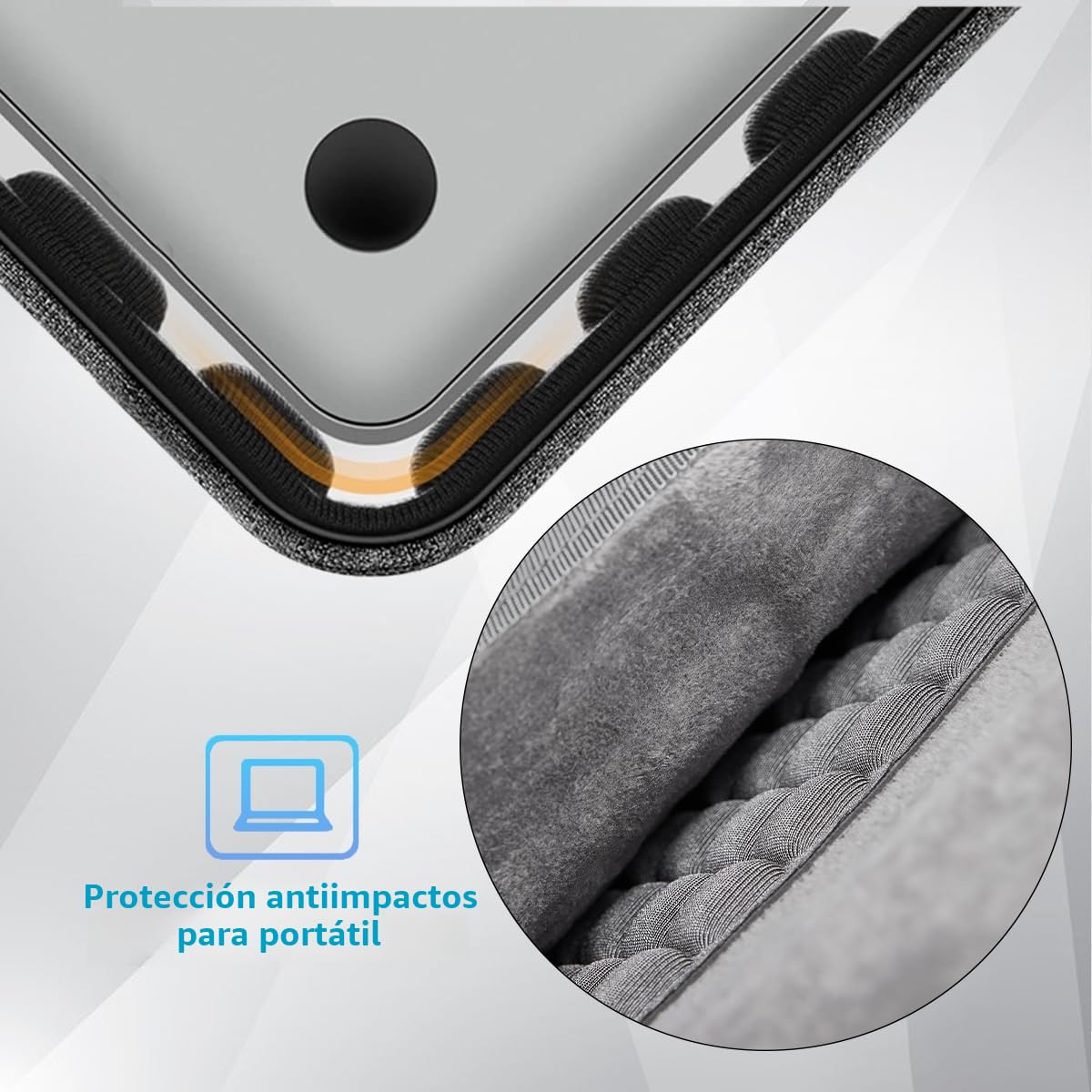 Mochila Portatil 15.6 Pulgadas Mochila Trabajo Hombre Antirrobo Impermeable Bolsa Compacta para Negocios Escuela Oficina Trabajo Exterior-Negro