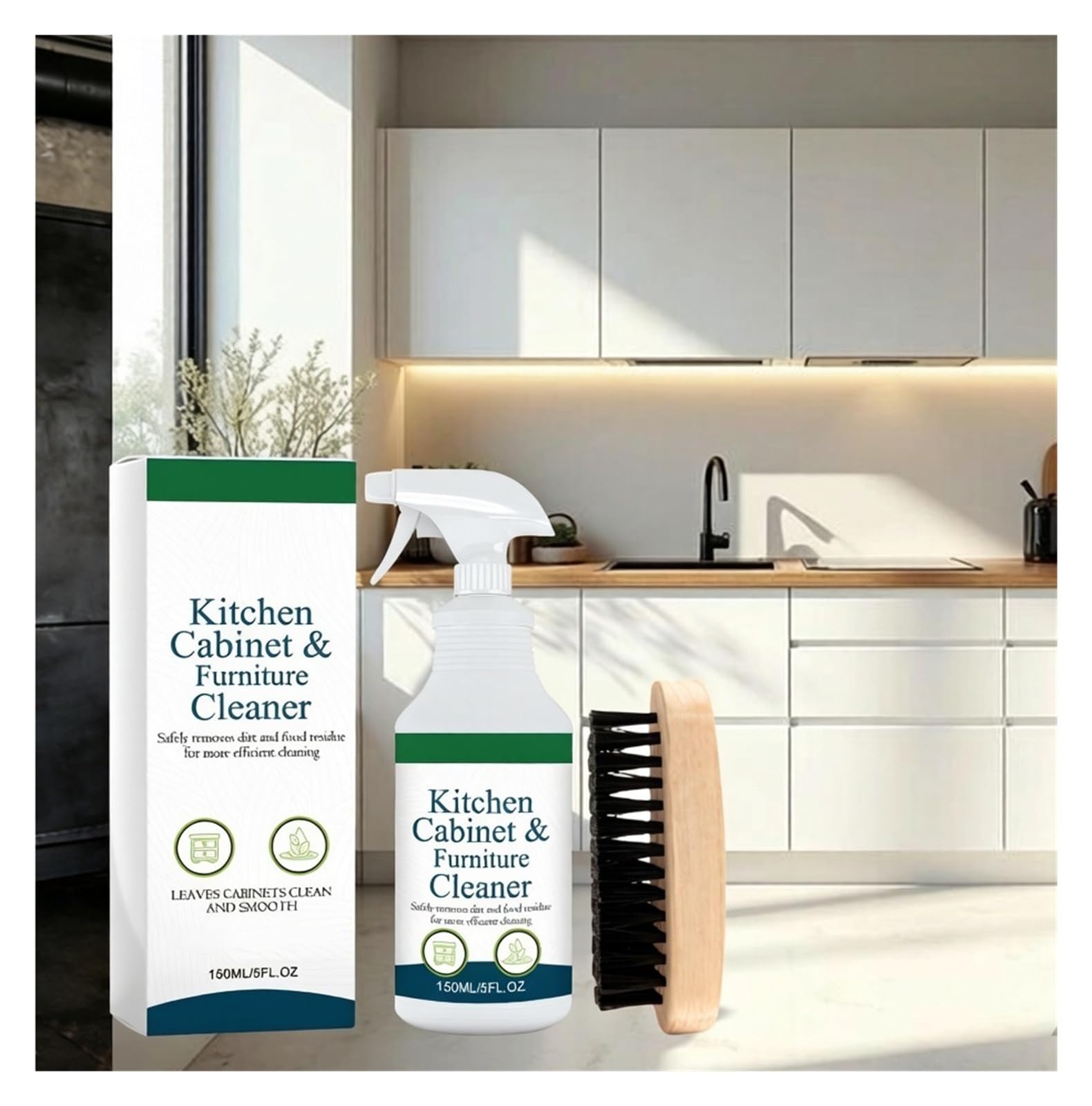 150 Mililitros De Limpiador Cocina for La Limpieza Diaria; Elimina eficazmente la grasa y las manchas(2pcs)