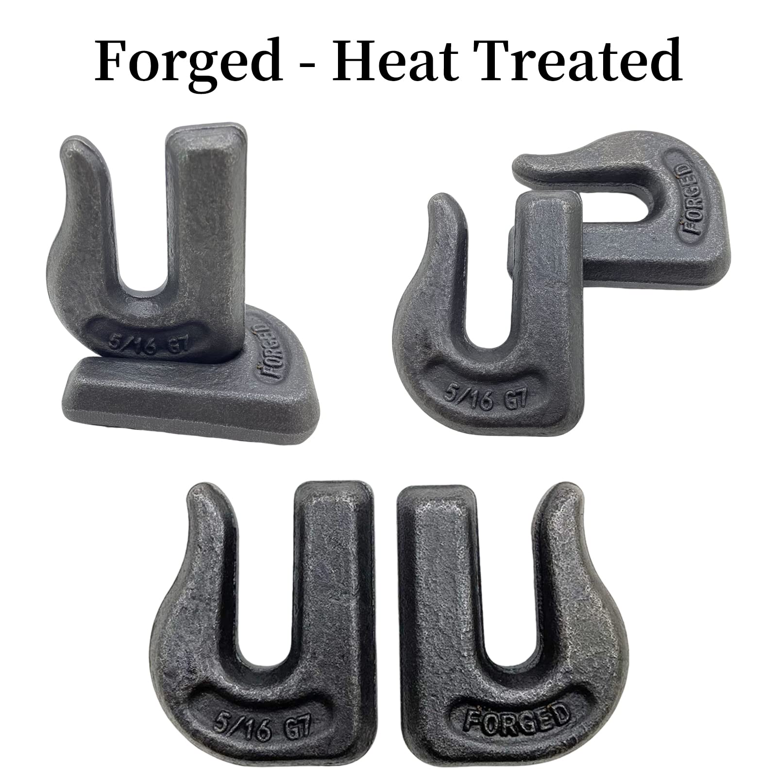 J Hook Tow Chain 2 Pack - G70 5/16" Weld-On Chain Grab Hooks For - Foto 6