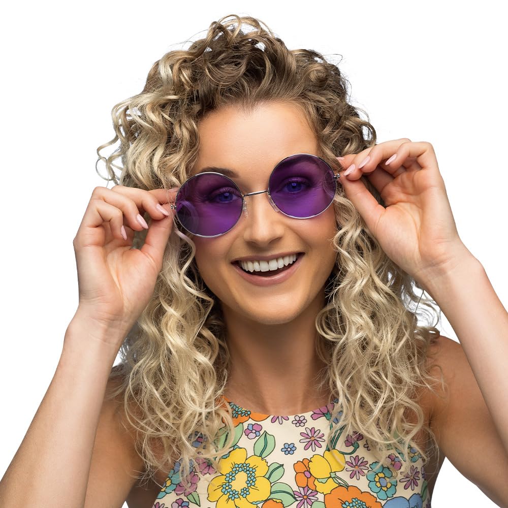 Boland - XL Hippie Party Glasses for Adults, Fun Glasses, Festival, Carnival, Fancy Dress, Theme Party