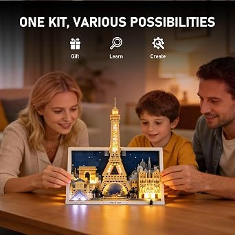 BRIKSMAX 2.0 Light Kit Compatible with Lego Architecture Paris City of Love 21064 Building Sets- Original LED Lighting Kits (Accessories Only) for Display, Gifts & Collectors