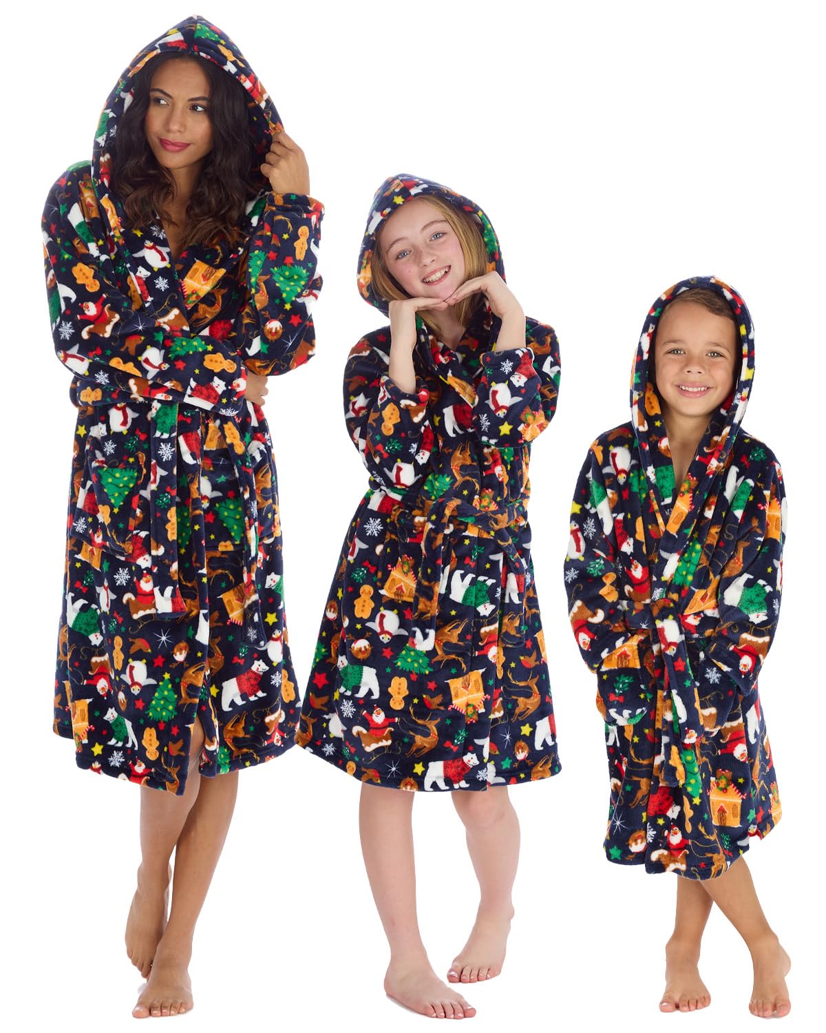 Slumber Hut Adults Christmas Dressing Gown 34B2243 Navy Large