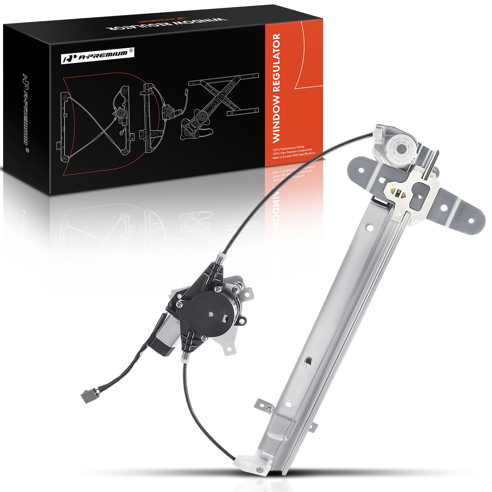 A-Premium Power Window Regulator with Motor Compatible with Lincoln Town Car 1998-2011 Rear Left Driver Side