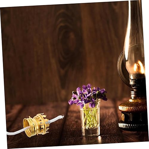 Miniatura 5 de DOITOOL Base de lámpara de queroseno Perilla Oil Kerosene Lantern Lámpara de aceite Lámpara de soporte de metal Linterna de aceite Linterna de