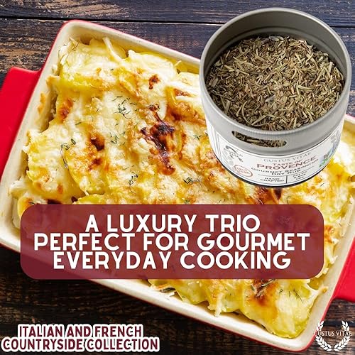Miniatura 2 de Gustus Vitae - Colección de condimentos y especias gourmet de campo francés italiano - Especias artesanales sin sal - Todo natural - Sin OMG - Lote