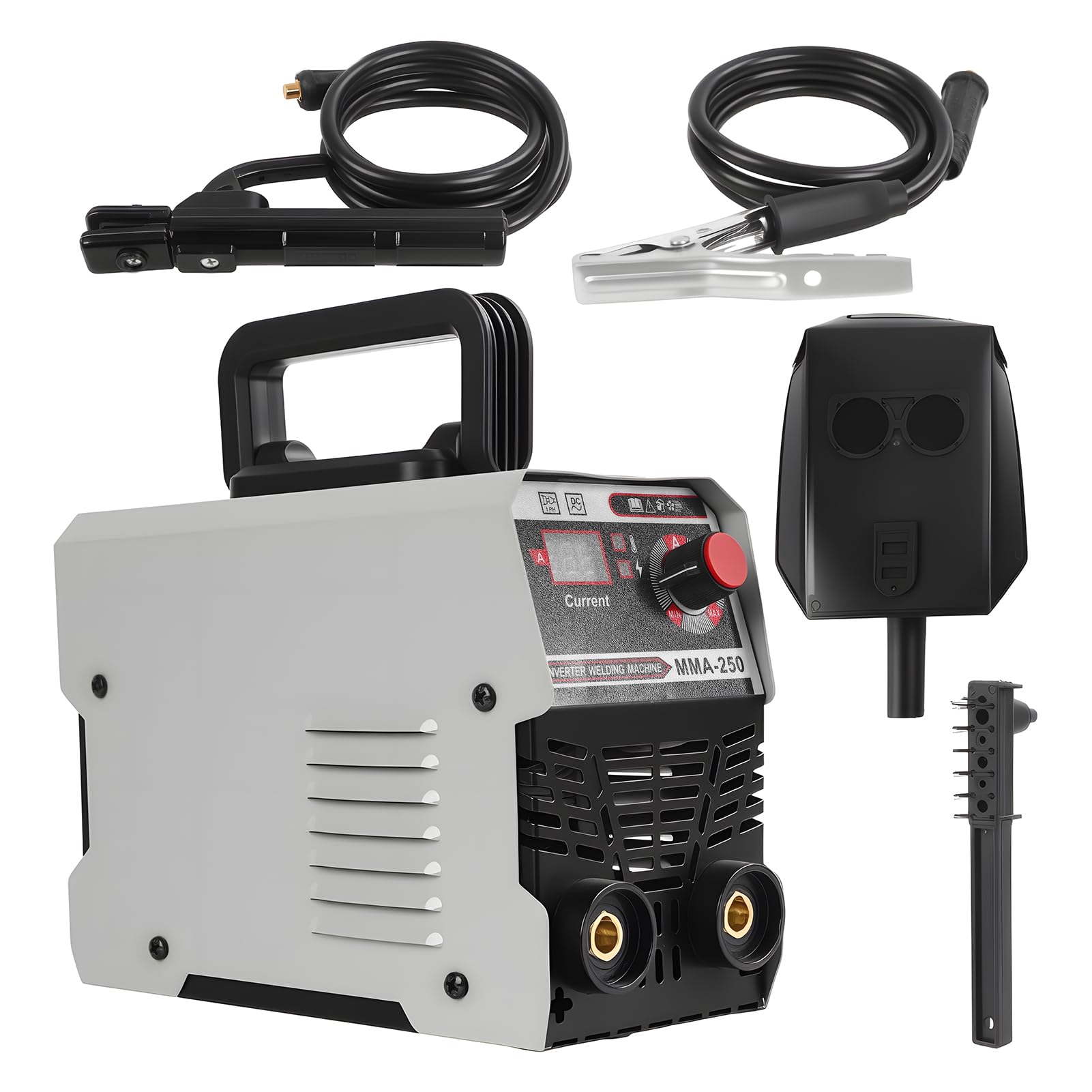 MMA Schweißgerät 220V, IGBT Hot Start, Anti-Stick, Kompakt Tragbar | IGBT Inverter, Hot Start, Arc Force, Anti-Stick, Elektroden 1.6-3.2mm, Überhitzungsschutz, Komplettset mit Zubehör
