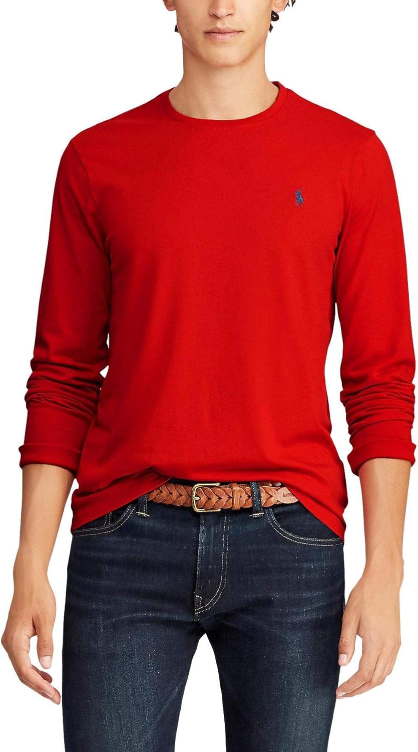 Polo Ralph Lauren Men's Crew Neck Long Sleeve Tee Medium Rl2000 Red.