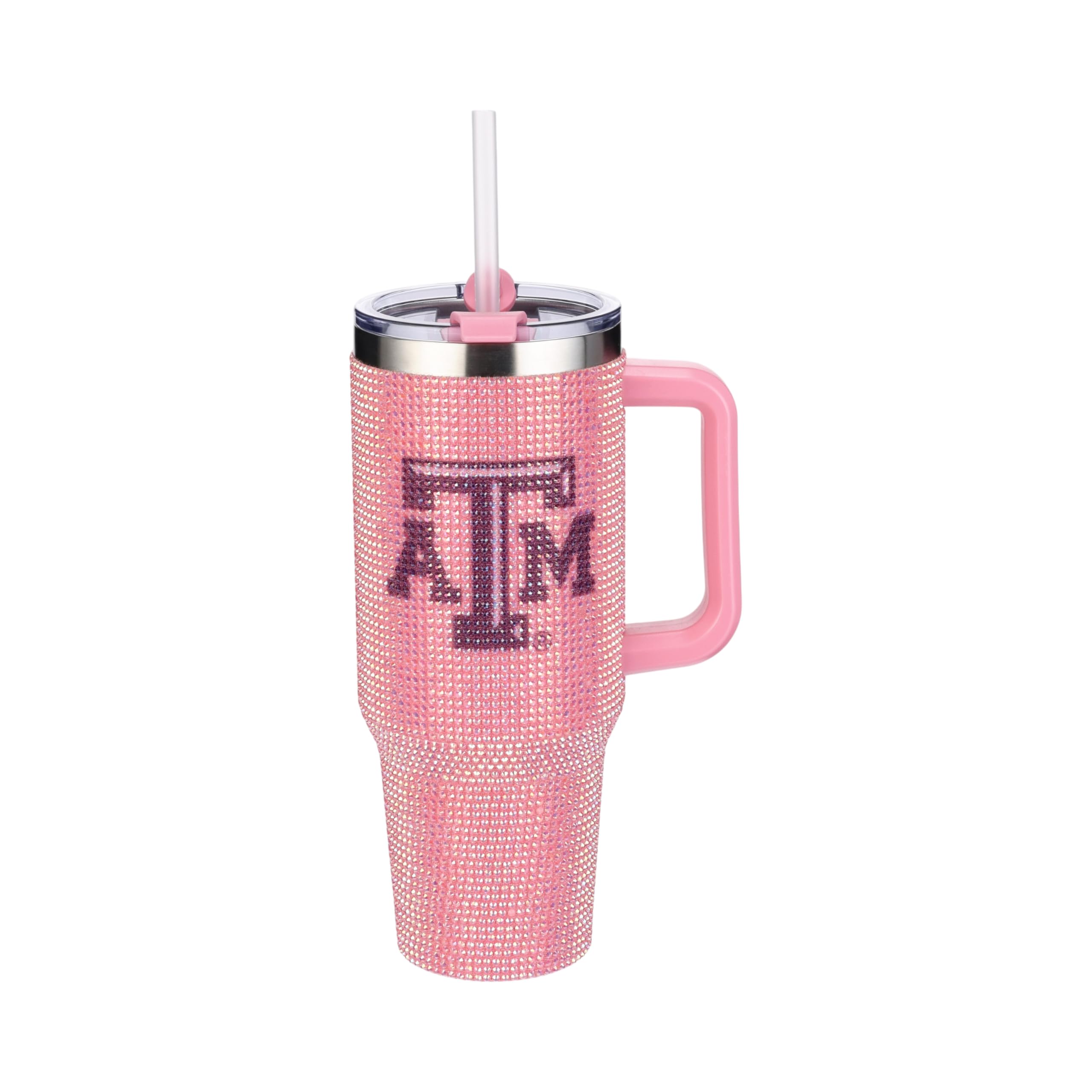 The Memory Company Officially Licensed NCAA - Texas A&amp;M University 40oz Pink Bling Game Day Tumbler