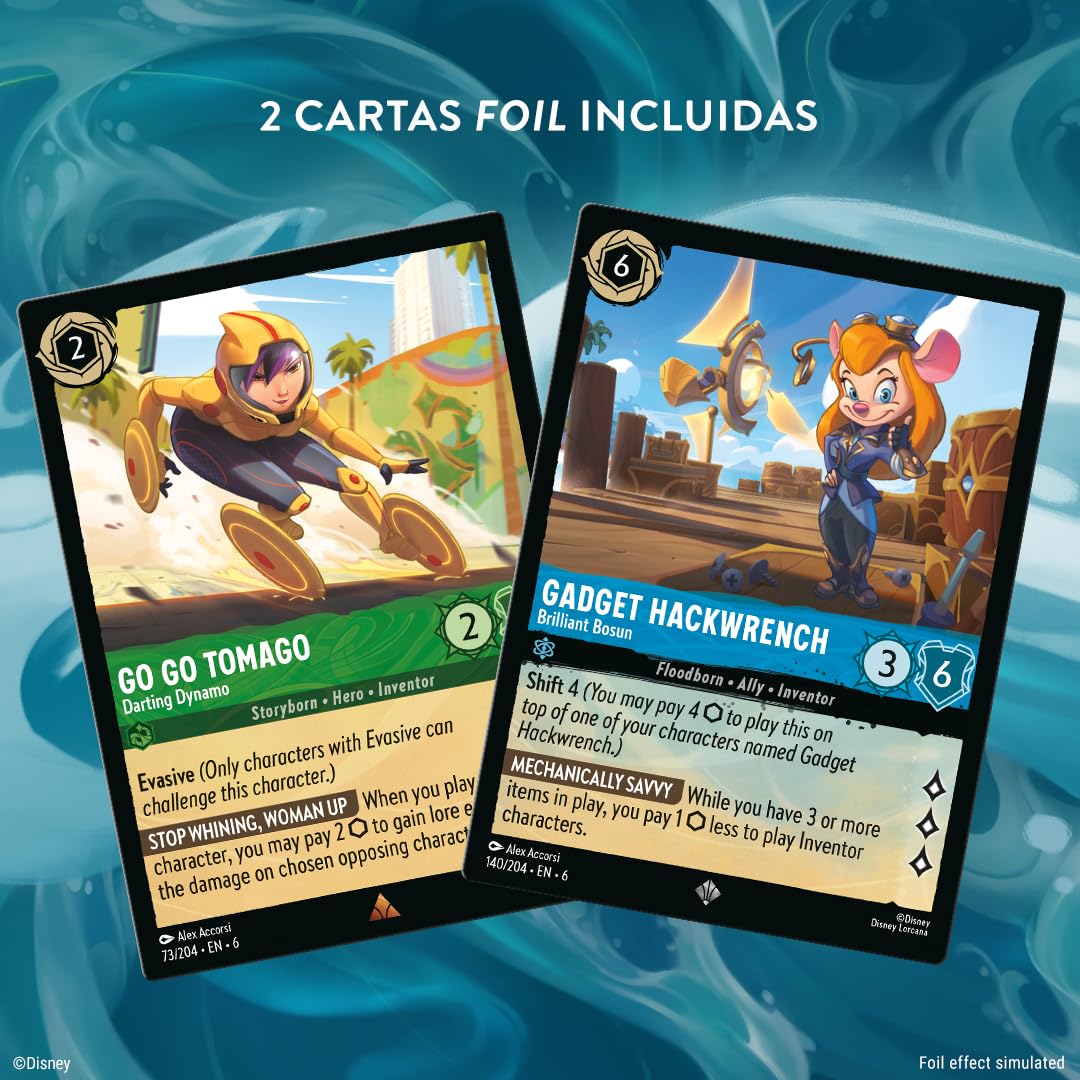 Ravensburger - Disney Lorcana Azurite Sea Illumineer’s Trove, Juego de Mesa, Juego de Cartas, Juego de Estrategia, Juego Niños 8 Años o Más, Regalos Niños 8 Años, Accesorios