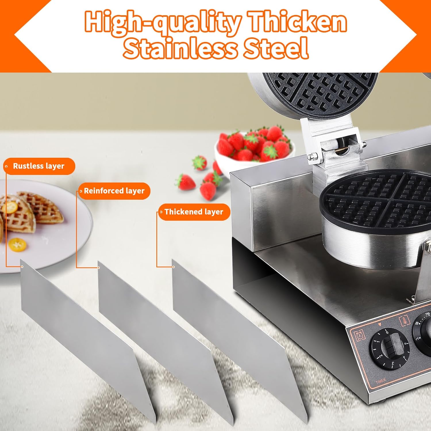 Waffle Cone Maker Showcases Durable Stainless Steel