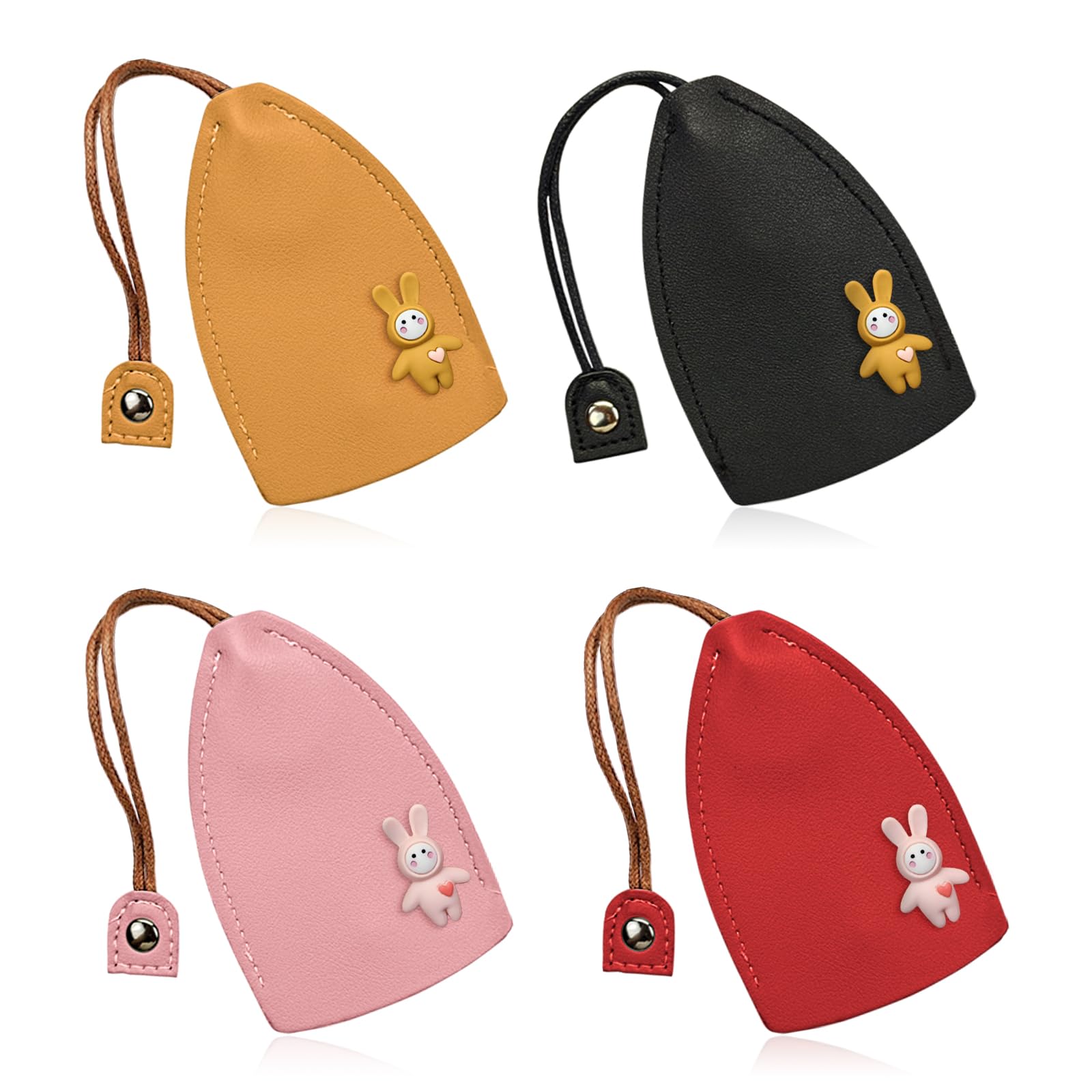 wisepoint Cute 4PCS PU Leather Car Key Case, Pull Out Key Pouch-picture-20