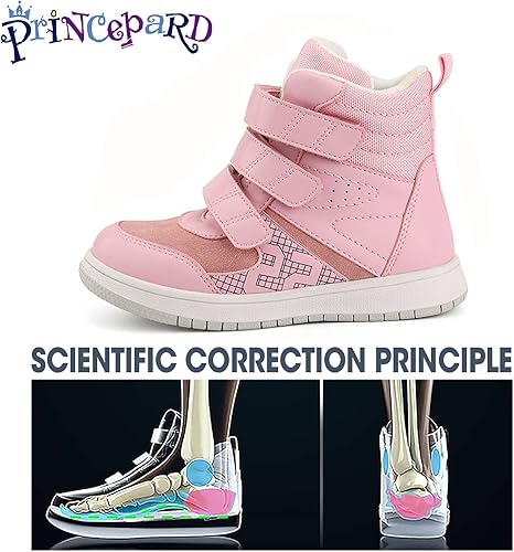 Miniatura 3 de Zapatos ortopédicos para niños, botas altas correctivas con soporte de arco y tobillo, mejoran los pies planos de los niños y valgusvaro