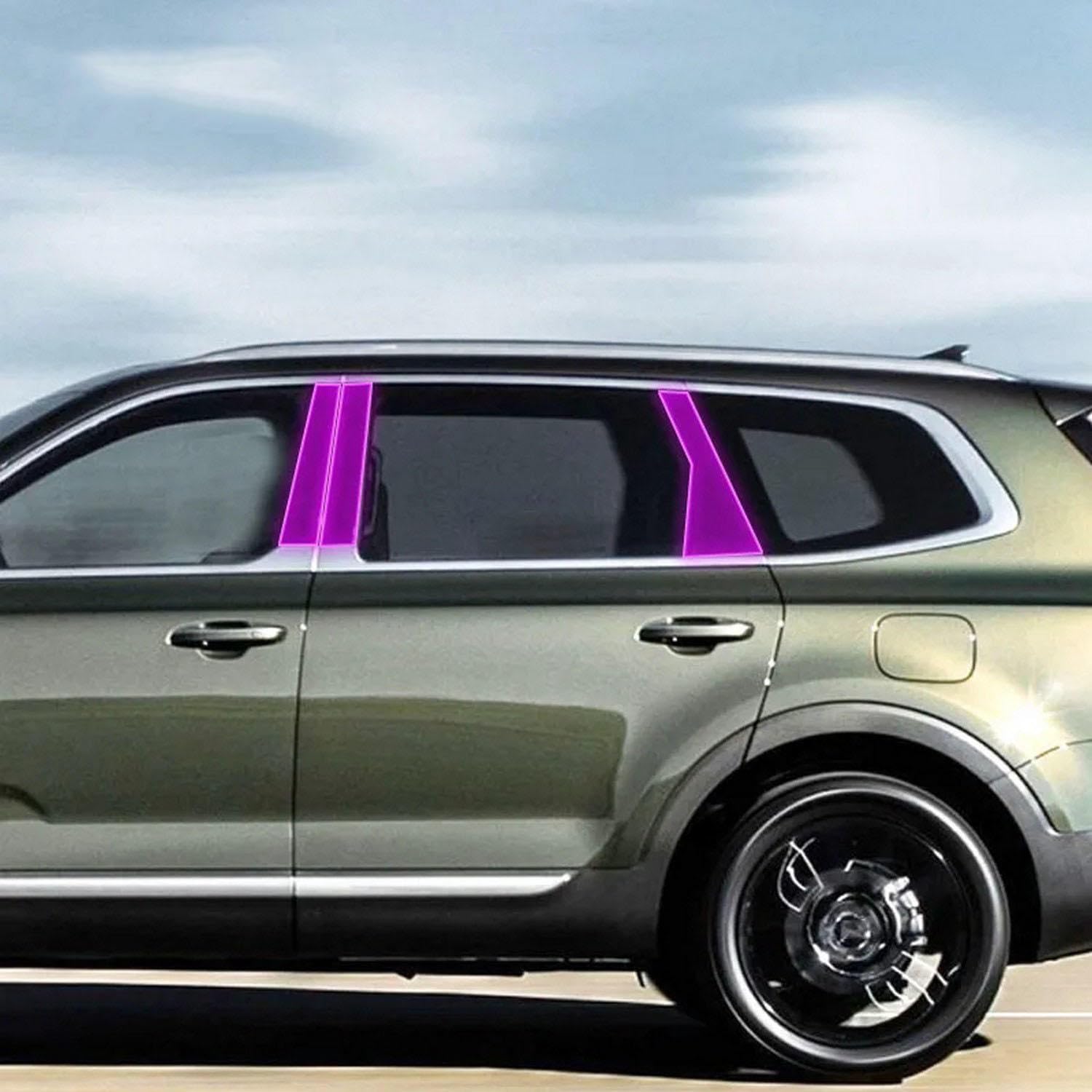 Film protecteur PPF voiture en TPU premium pour les piliers de fenêtre Kia Telluride 2019-2023