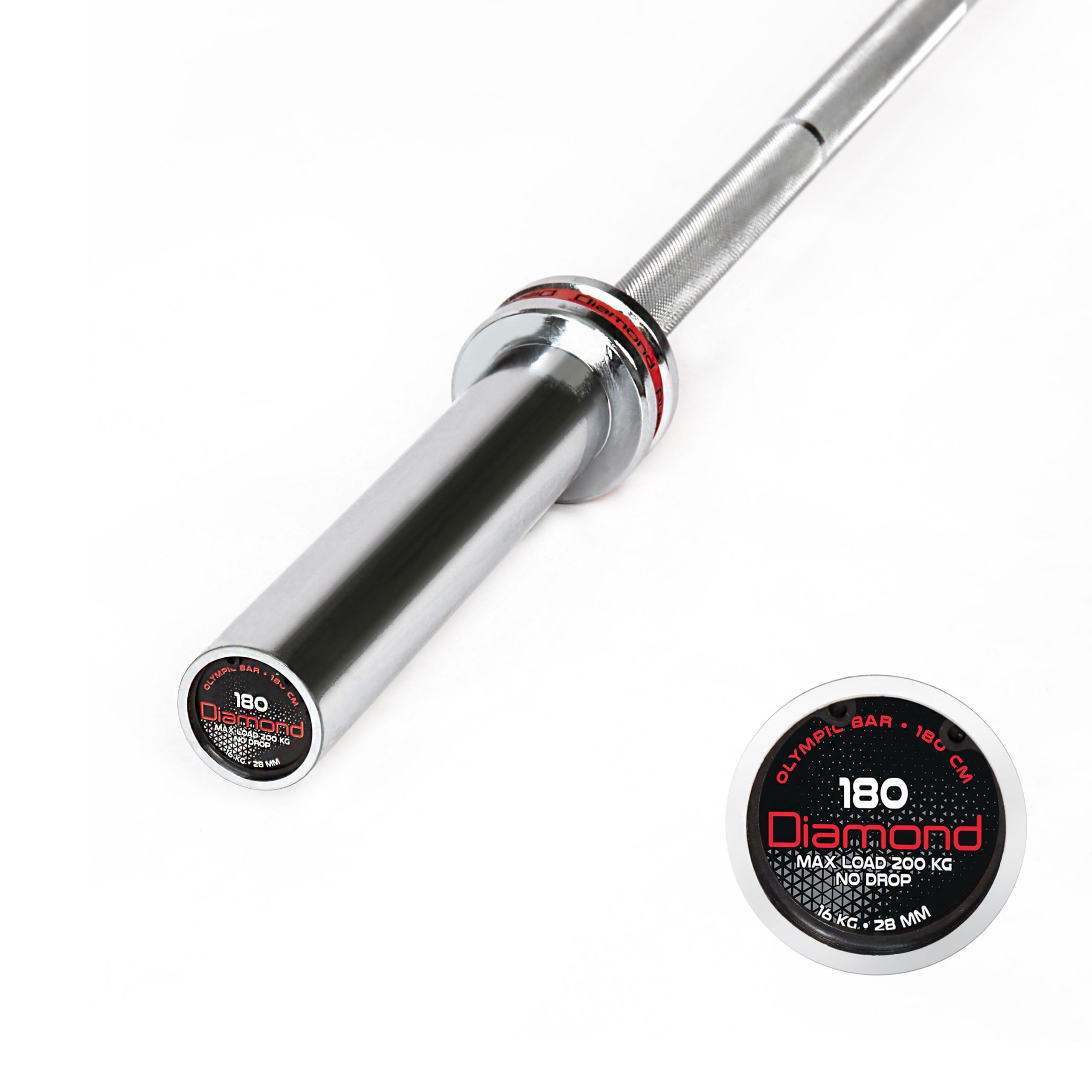 Haltères DIAMOND olympique de 150/180/220 cm Power Training DIAMÈTRE 50 mm | Charge maximale 330 kg