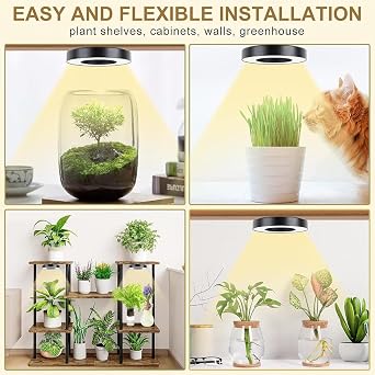 Ailan Spider Farmer Grow Lamp for Plants 48 LEDs Dimmable Plant Light Plant Light for Indoor Plants ABS Plant Daylight Lamp, D, White Warm Light
