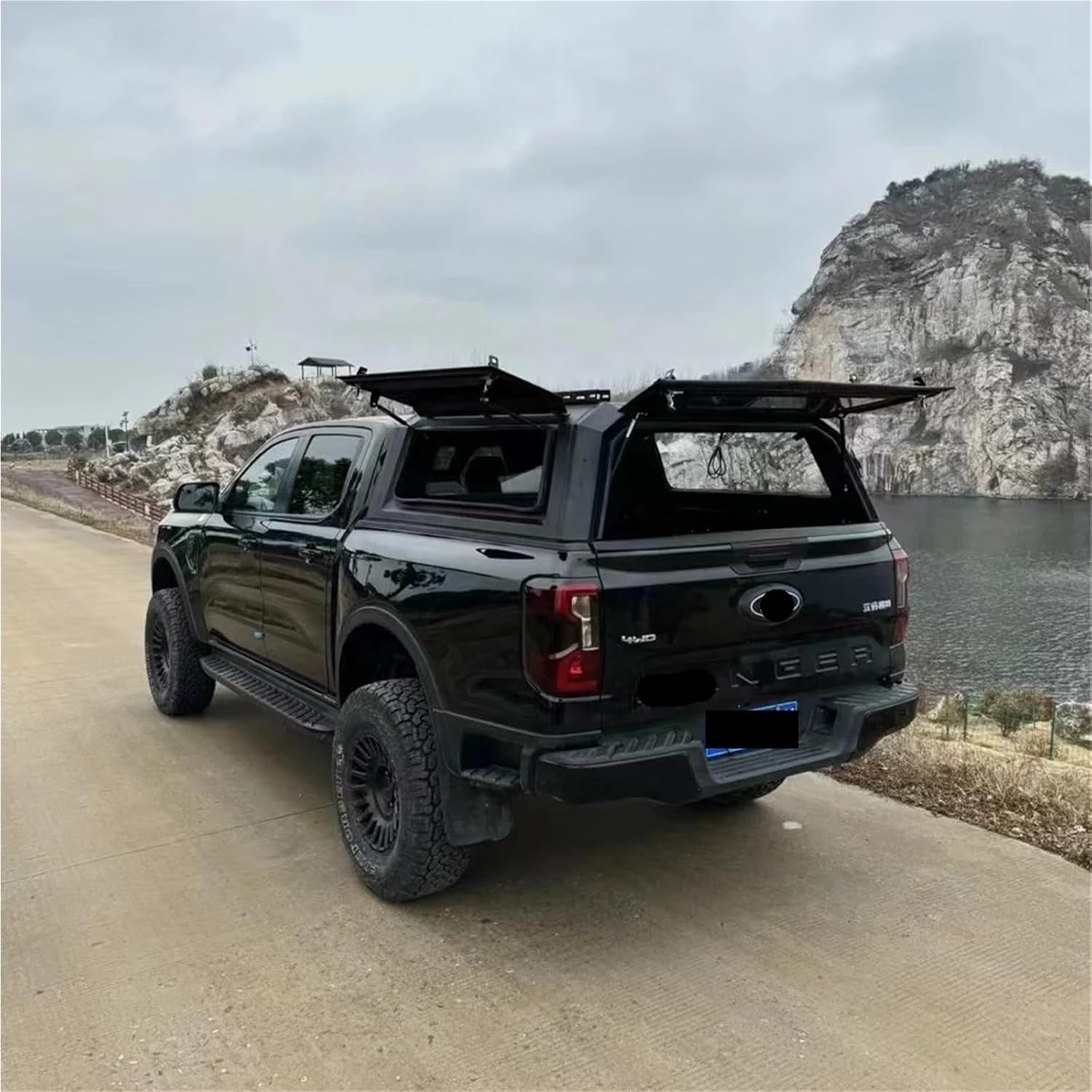 Pickup Truck Steel Hard Top Bed Cover Camper Aluminum Canopy Compatible for Ford F150 Canopy Wildtrak 2023