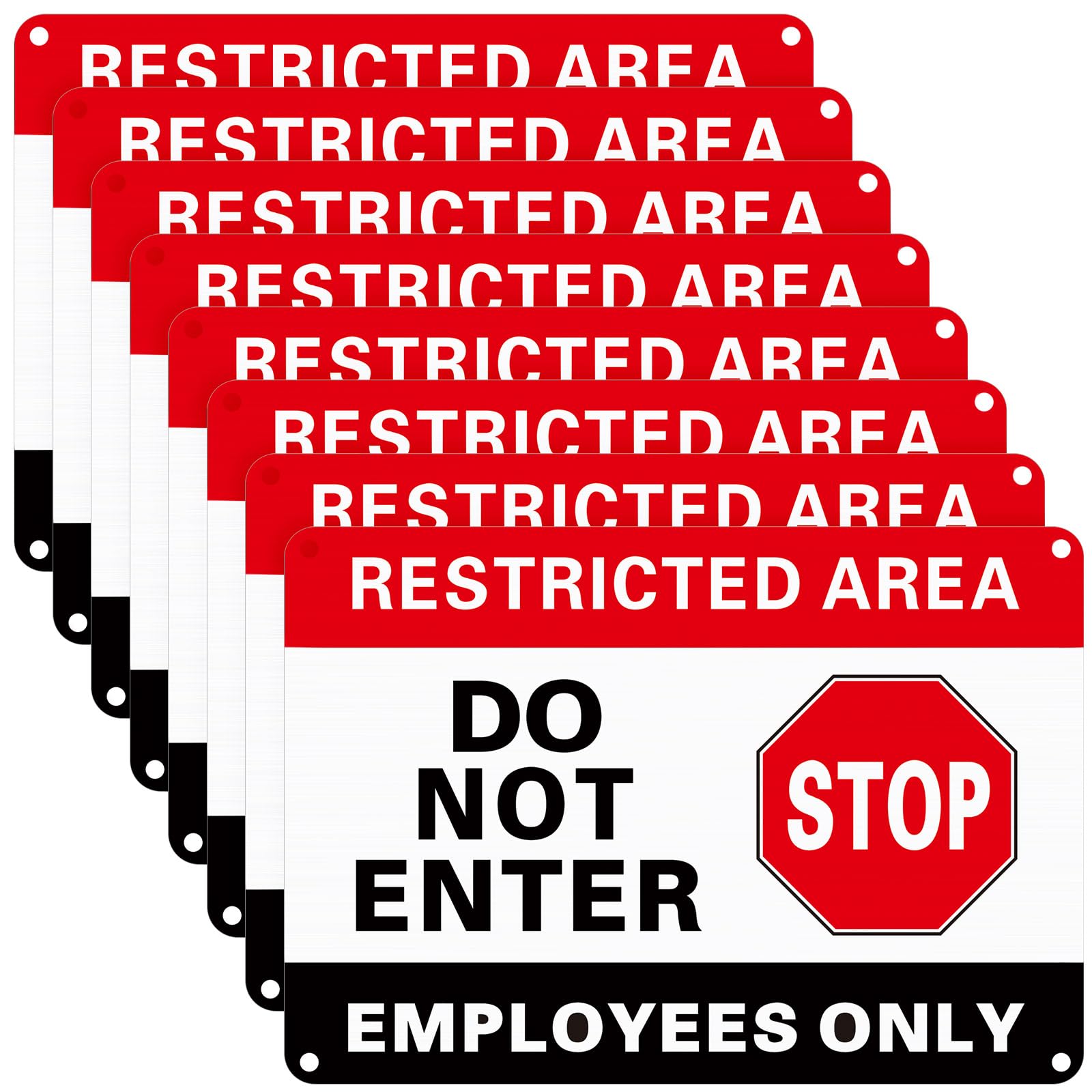 Staff Only Sign Gisafai 8 Pcs Restricted Area Employees Only Sign Do ...