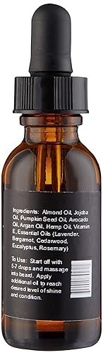 Miniatura 6 de Aceite de barba natural con aroma a océano, hidratante y suaviza la barba y el bigote para hombres, 1 onza