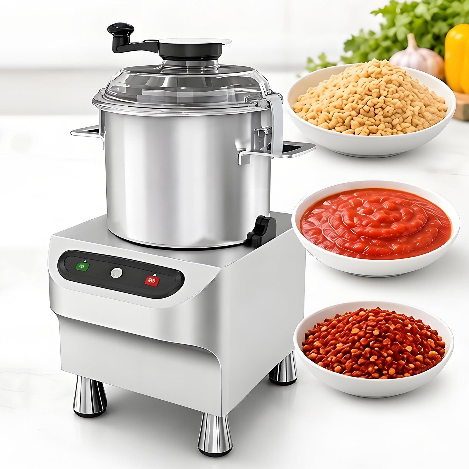 Robot Culinaire en Acier Inoxydable Pour Mélanger Et Mixer La Viande 8L