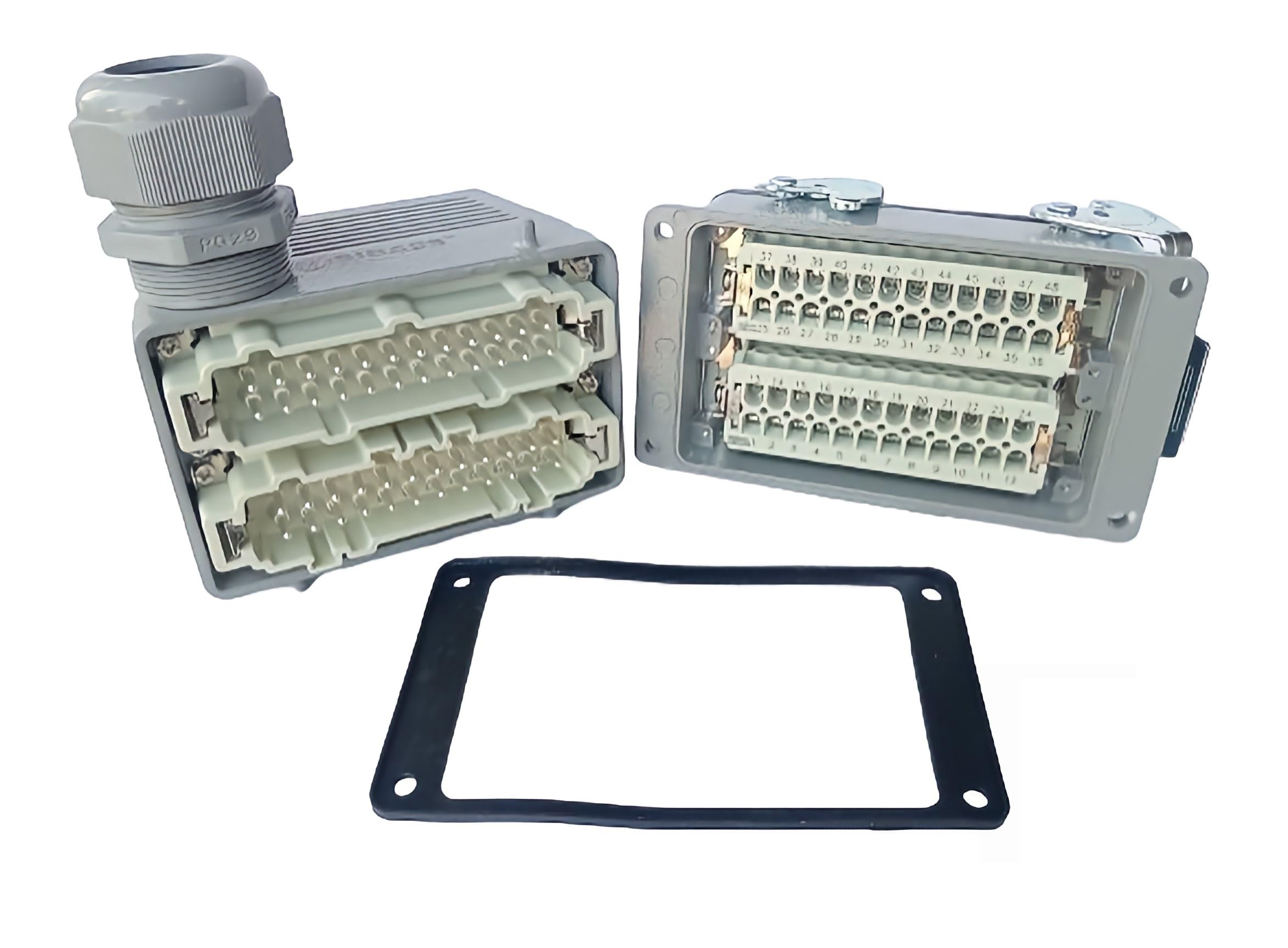 Sibass Make Rectangular 48 Pin Heavy Duty Connector, Plug Top Line and Lateral Line 16A (HDL-HE 48 PIN)-image-29
