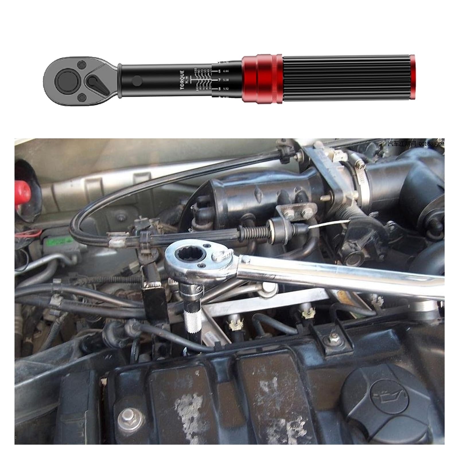 llave dinamométrica Llave De Carraca De 72 Dientes Para Bicicletas, Motos Y Coches, Llave Dinamométrica Ligera De 1/4'' Resistente Al Óxido, Llave Dinamométrica Ajustable 0,5-25 Nm Para Proyectos Mecá