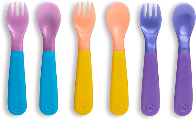 Munchkin Colour Change Toddler Forks and Spoons, Pack of 6