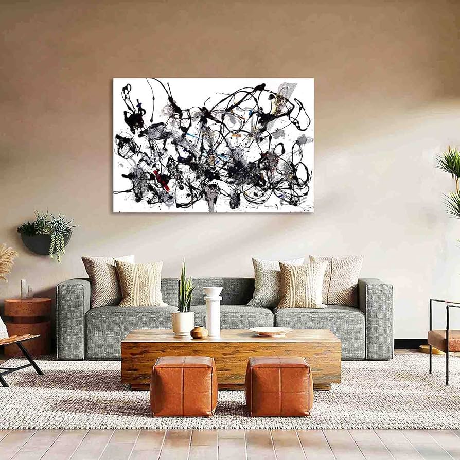 ジャクソンポロック (特注の額縁付き) ジャクソン ポロック ポスター 絵画 額 アートパネル アート