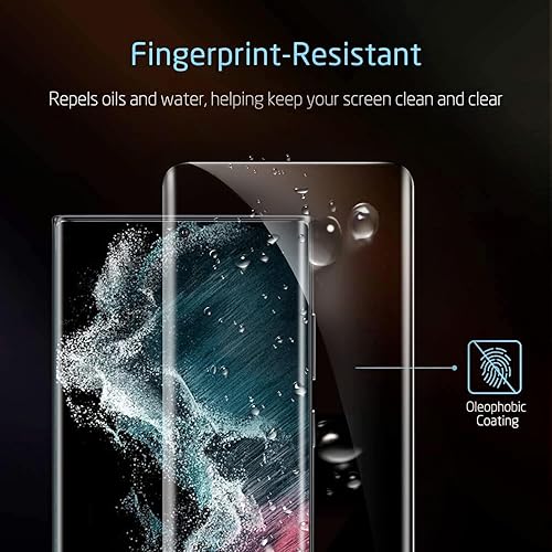 Miniatura 6 de Protector de pantalla de vidrio templado 9H, compatible con huellas dactilares ultrasónicas, curvado en 3D, resistente a los arañazos para Samsung
