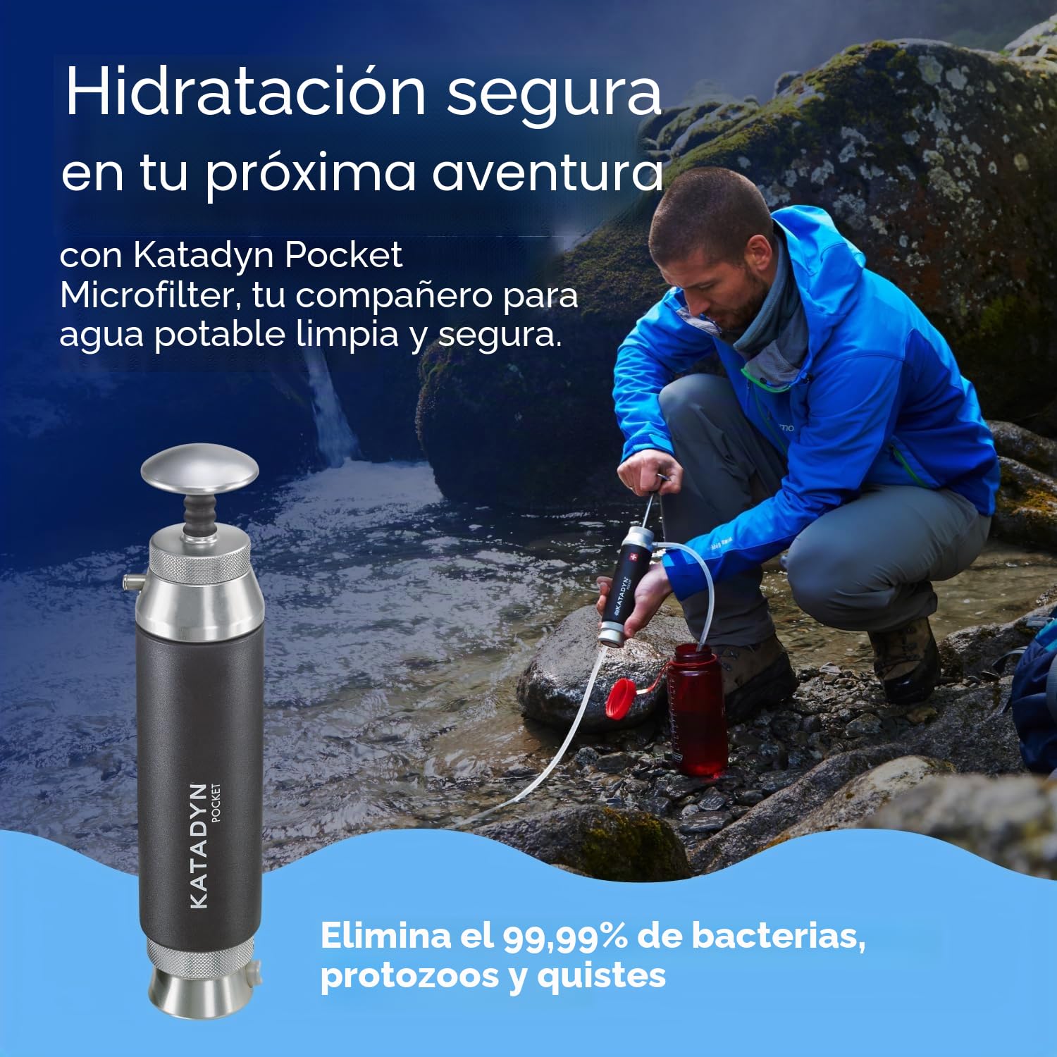 Katadyn, Filtro De Bolsillo Agua 2010000 Unisex Adulto, Preta (Black), Talla Única Paquete De