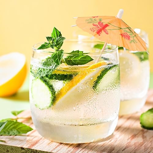 Miniatura 3 de MIDELONG 30 piezas de paraguas de cóctel, coloridos palillos de papel para bebidas, palillos de dientes para cupcakes, suministros de decoración de