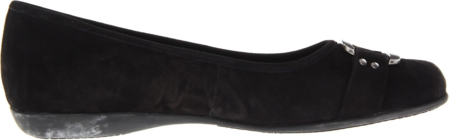 Trotters Women's Sizzle Signature Ballet Flat,Black Suede,6.5 WW US - Image 6