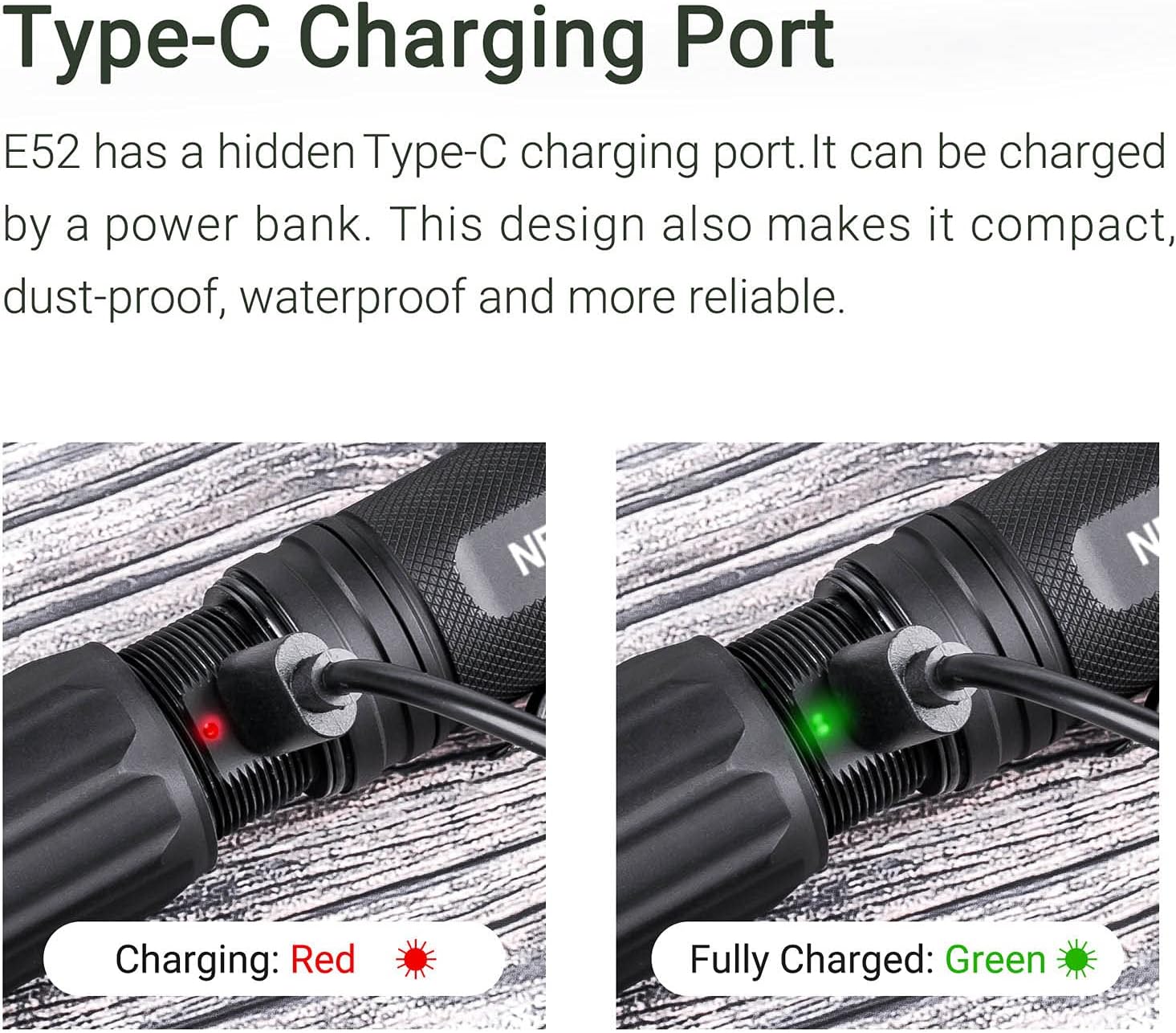 NEXTORCH E52 Flashlight Dimensions