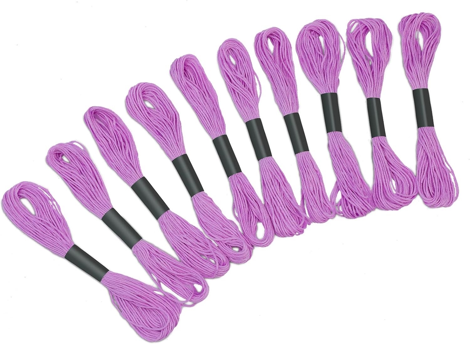 10 Skeins Purple Embroidery Floss, 8m Cotton Embroidery