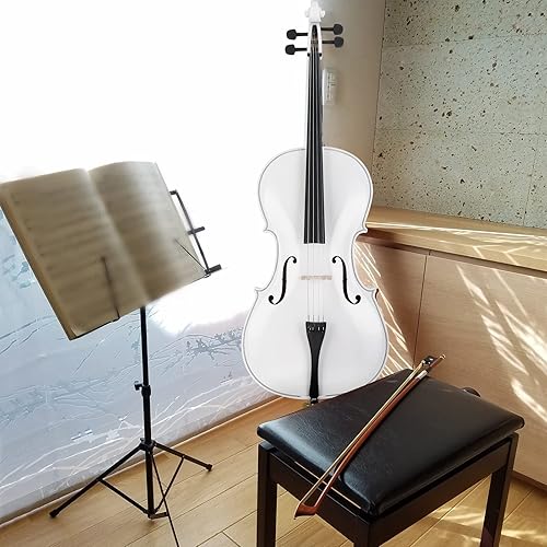 Miniatura 51 de Ktaxon Violonchelo de tamaño completo, violonchelo para principiantes 4/4, kit de violonchelo acústico con bolsa portátil, arco, puente, colofonia