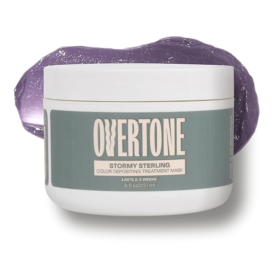 oVertone Color Depositing Treatment Hair Mask, Stormy Sterling, 8 oz